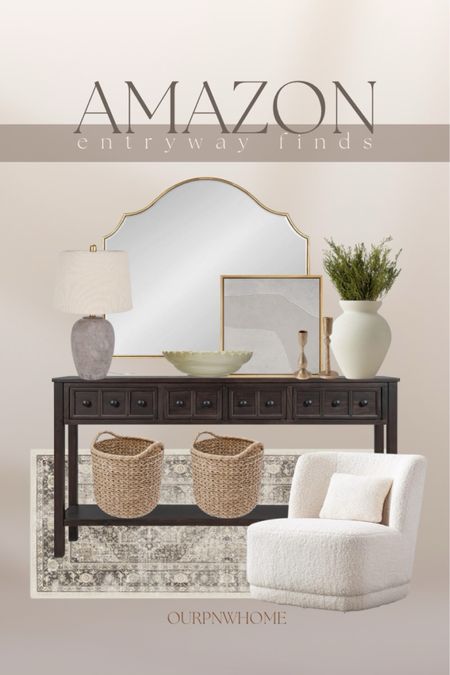 Entryway favorites for spring from Amazon!

Console table, runner rug, accent table, entry table, table lamp, ivory vase, faux stems, faux greenery, spring home, baskets, home decor, Amazon home, Amazon entryway, wall mirror, abstract wall art, geometric wall art, scalloped bowl, decorative bowl, boucle accent chair, armless chair, modern accent chair, gold candlesticks, brass candle holders

#LTKSeasonal #LTKstyletip #LTKhome