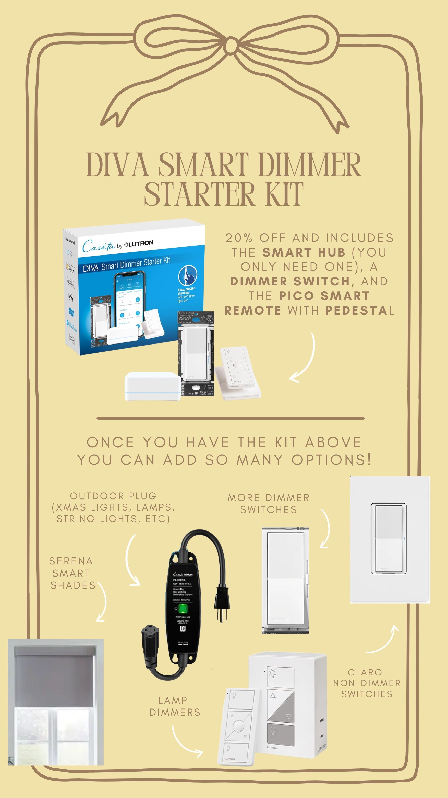 The Diva Smart Dimmer Starter Kit by Lutron is on sale now.  

 #LTKdayinmylife #LTKselfcare #LTKHome