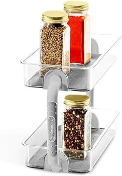 madesmart 2-Tier Plastic Multipurpose Kitchen Spice Organizer, Condiment Storage Spice Shelf for ... | Amazon (US)