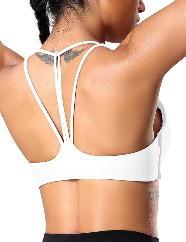 YEOREO Sports Bras for Women Padded Backless Workout Bra Karlena Low Impact Criss Cross Yoga Crop... | Amazon (US)