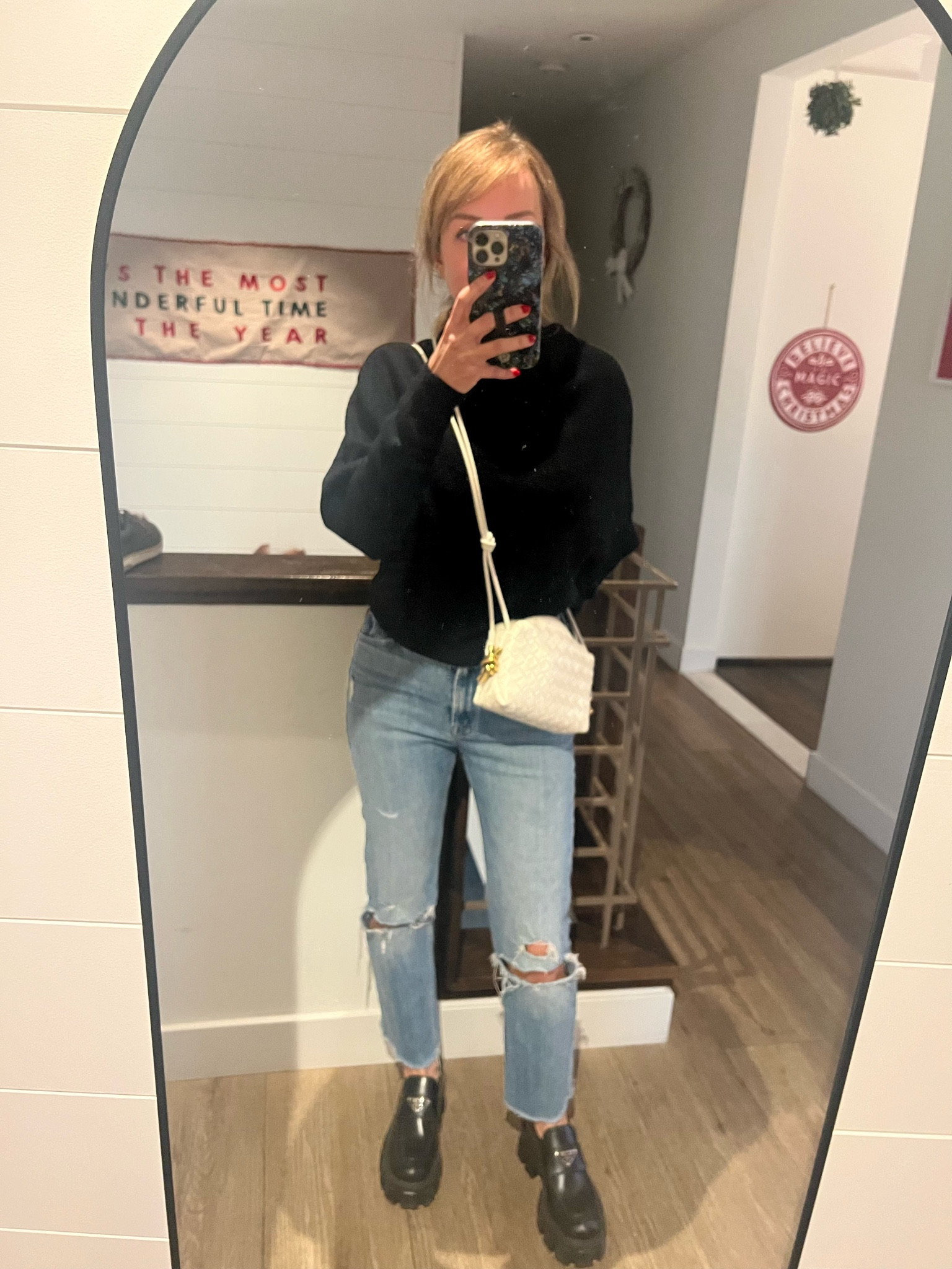 Who doesn’t love a baggy black sweater that goes with anything?! We paired it with these Prada boots and thatched crossbody bag.❤️

#LTKStyleTip #LTKShoeCrush #LTKItBag