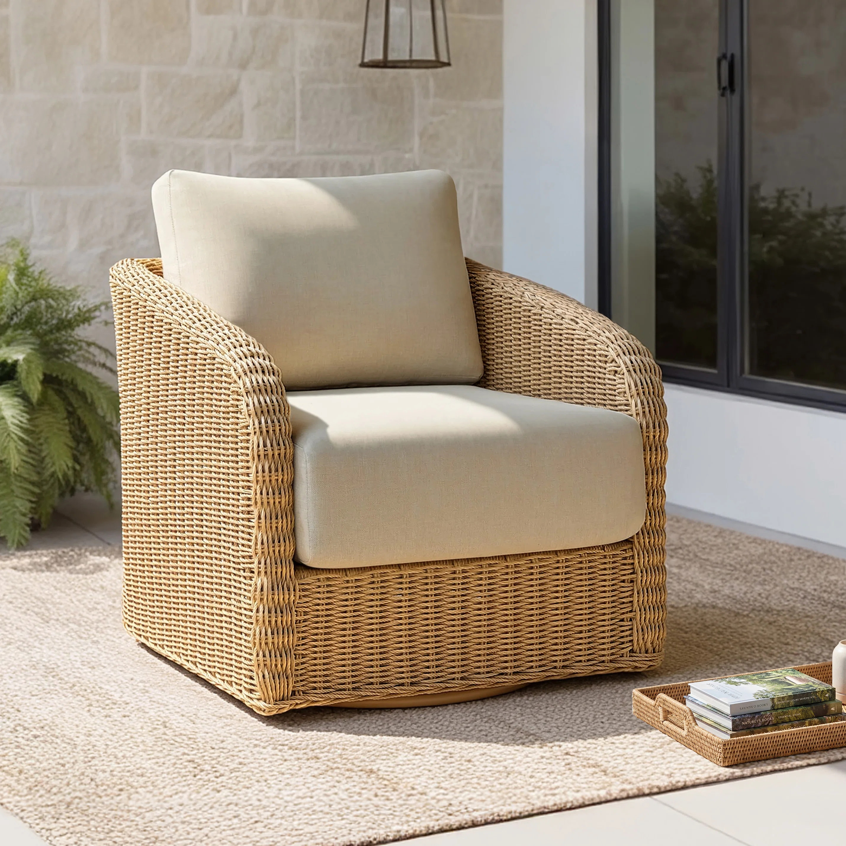 Outdoor Wicker Swivel Chair | Wayfair North America