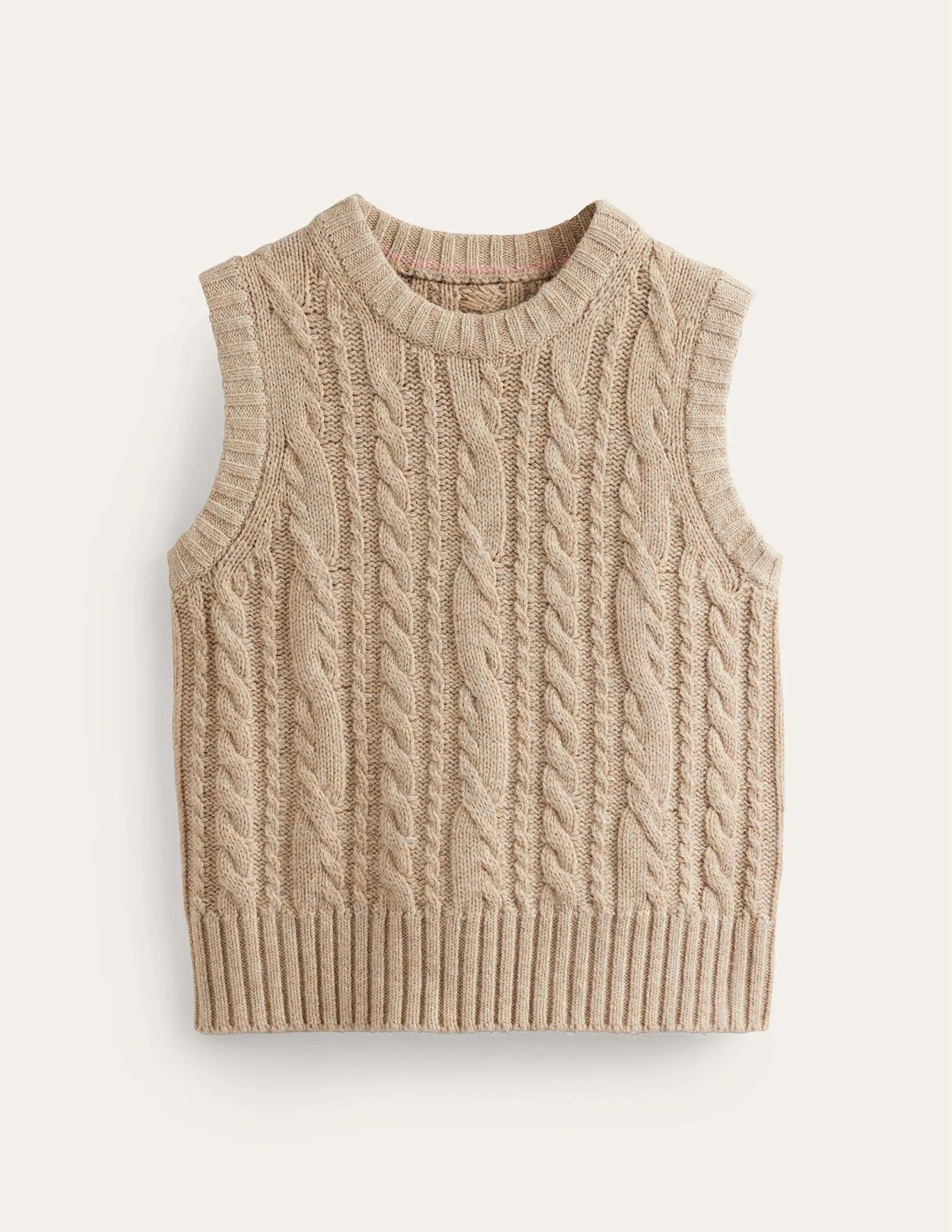 Cable Crew Neck Sweater Vest | Boden (US)