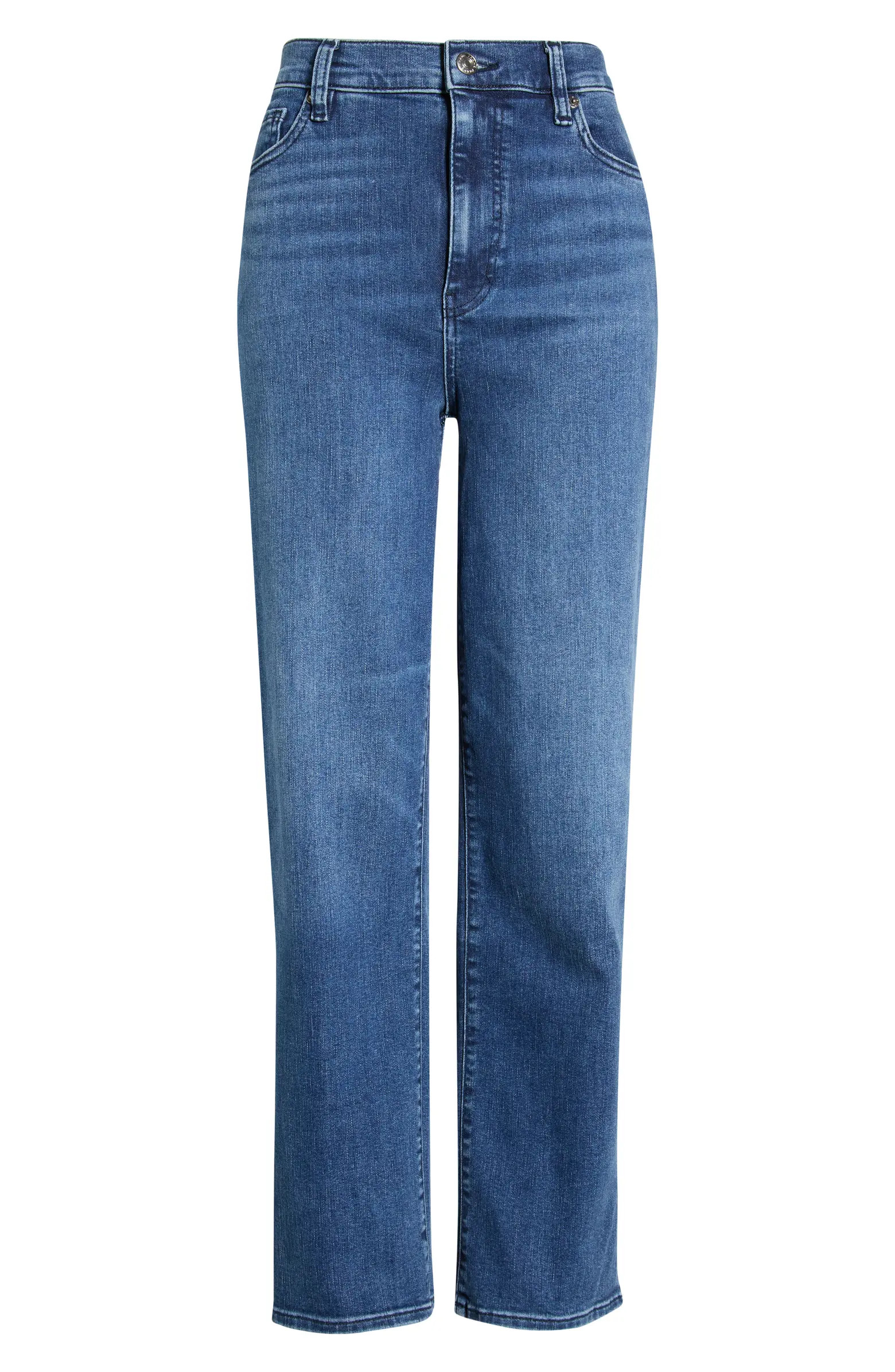 Le Sleek High Waist Ankle Straight Leg Jeans | Nordstrom