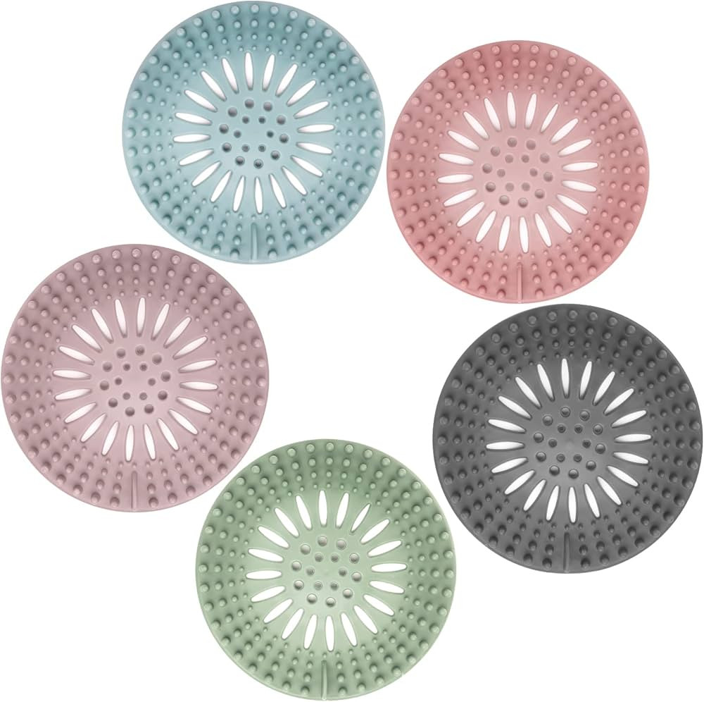 Gotega Bathroom Sink Drain Strainers, Hair Catcher Shower Drain Covers Protector, Flexible TPR Ma... | Amazon (US)