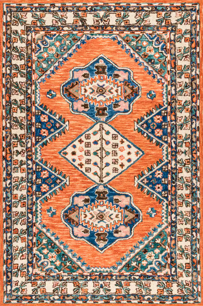 Orange Persian Tribal Area Rug | Rugs USA
