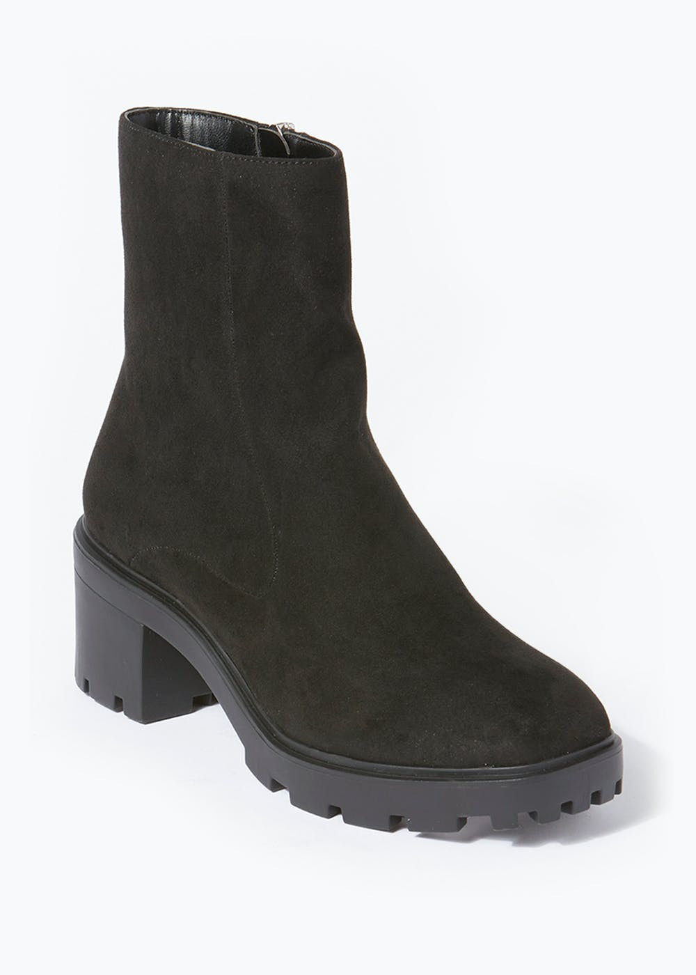 Black Square Toe Heeled Boots – Black | Matalan (UK)