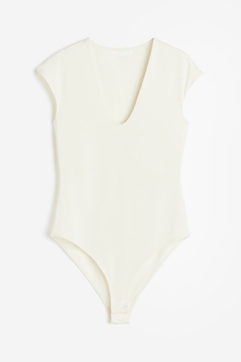 Cap-sleeved Jersey Bodysuit | H&M (US + CA)