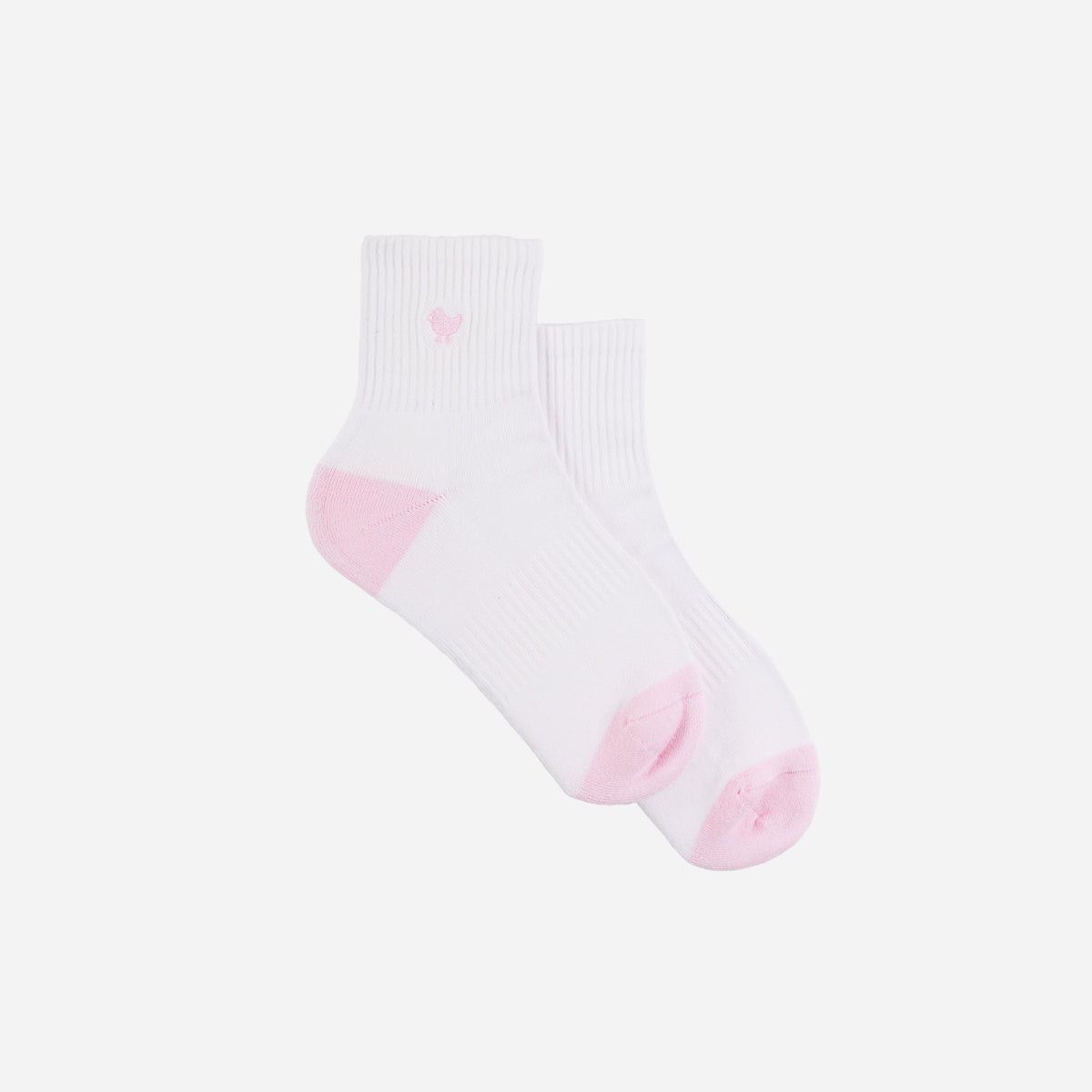 Birdie Logo Quarter Socks - Pink | Bad Birdie