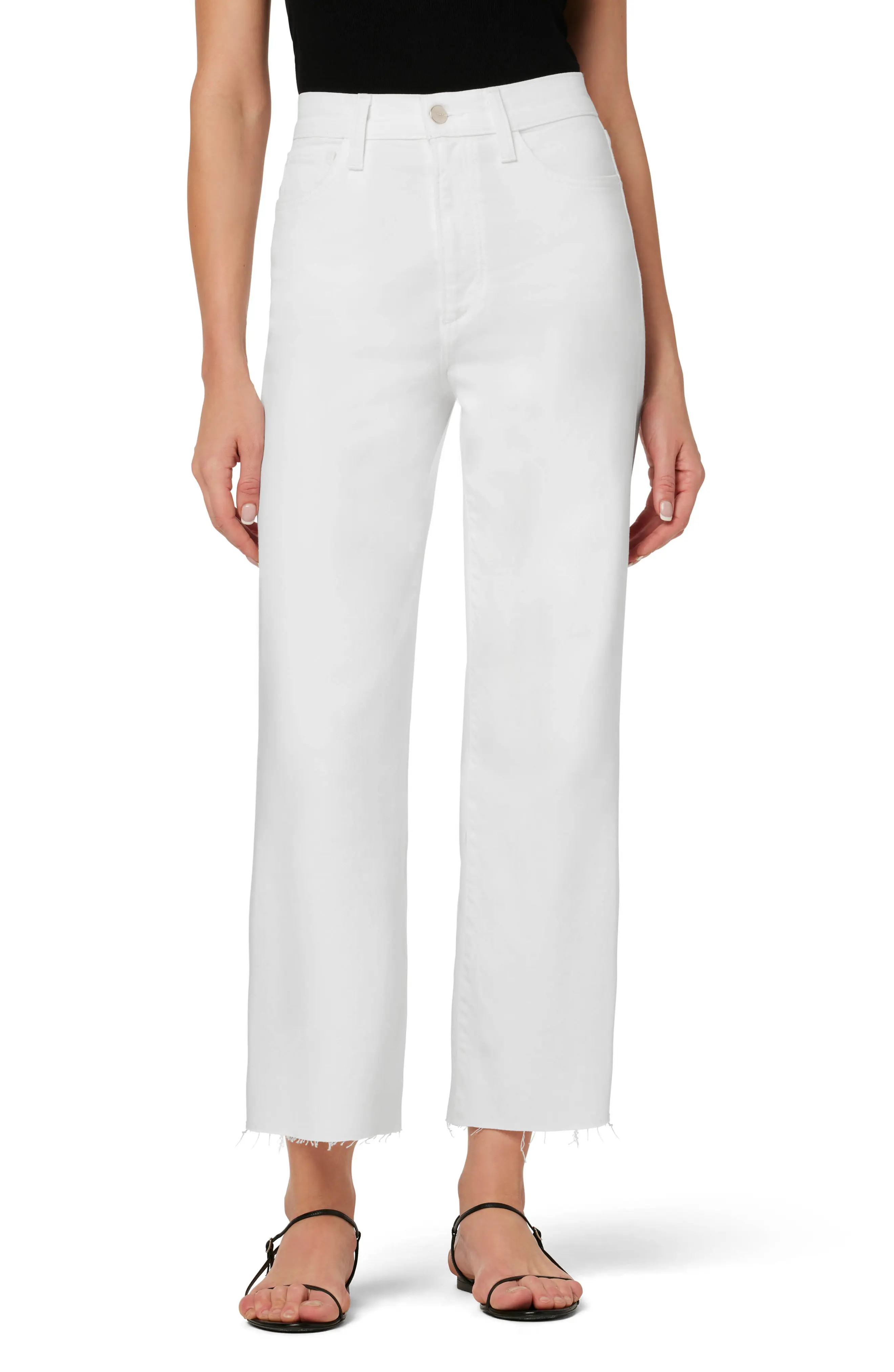 The Blake Raw Hem High Waist Crop Wide Leg Jeans (Women) | Nordstrom | Nordstrom