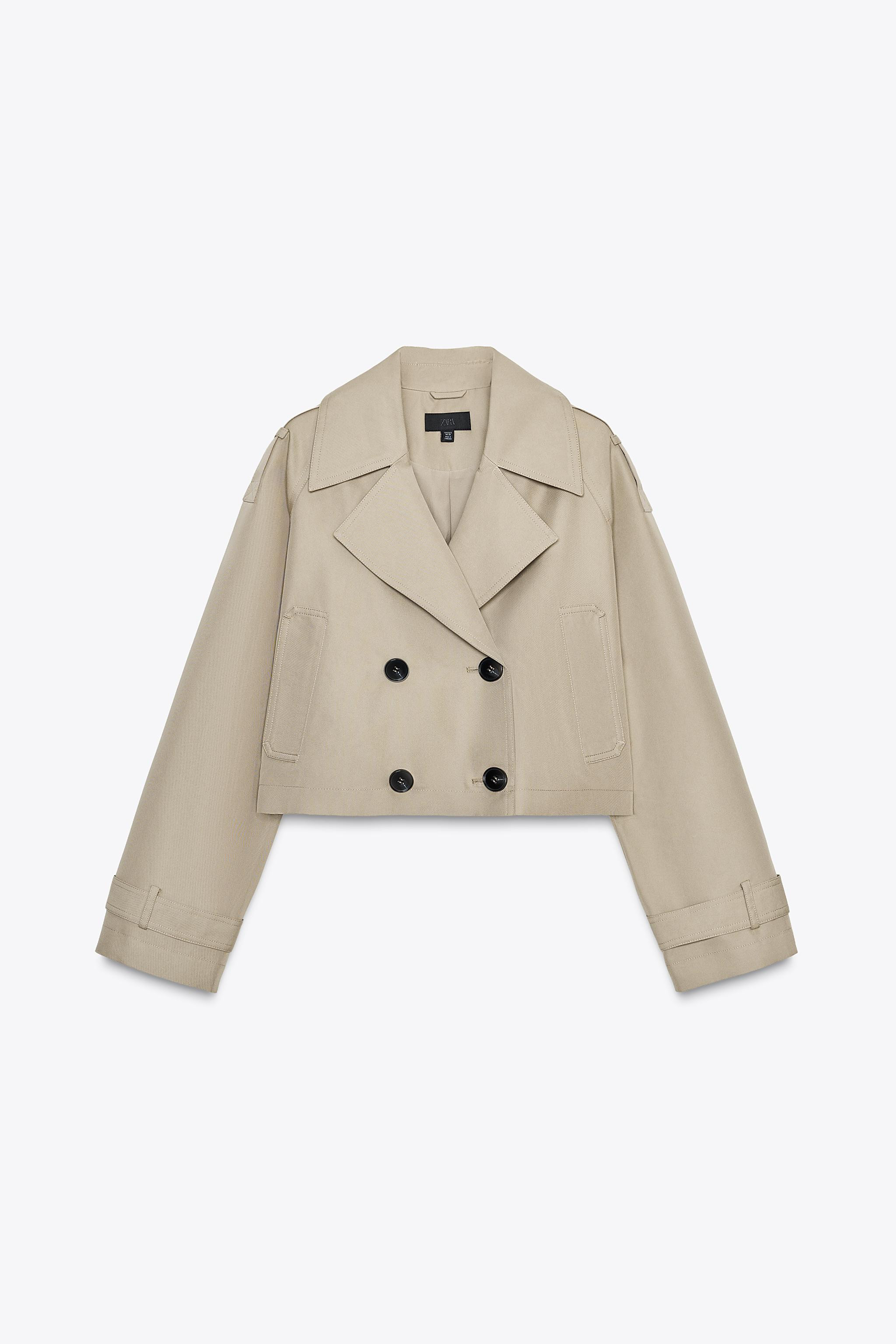 DOUBLE-BREASTED SHORT TRENCH COAT | Zara UK