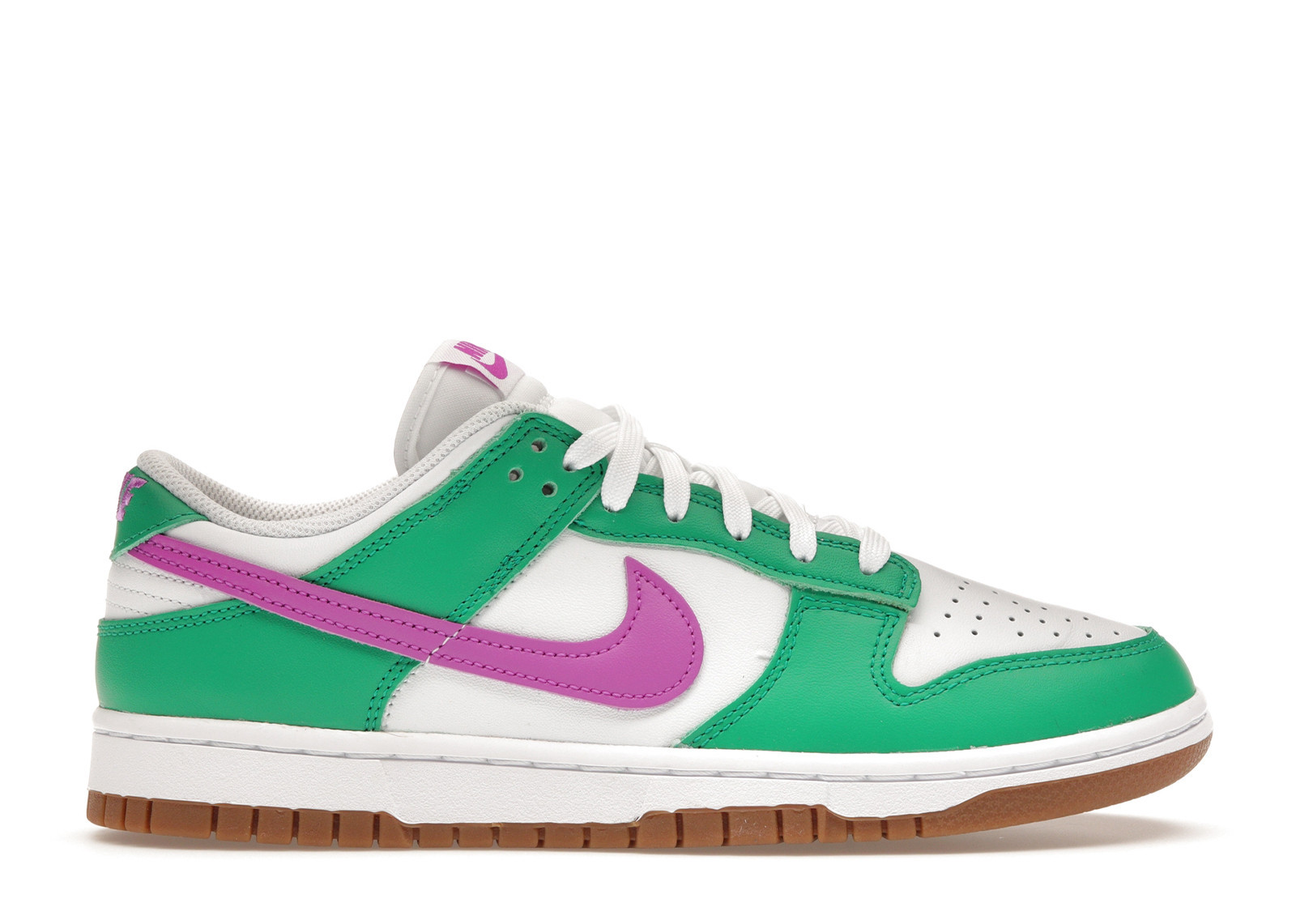 Nike Dunk Low (Women's) Sneakers in White/Stadium Green/Fuchsia | StockX