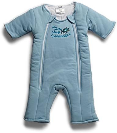 Baby Merlin's Magic Sleepsuit - Swaddle Transition Product - Cotton-Blue - 3-6 Months | Amazon (US)