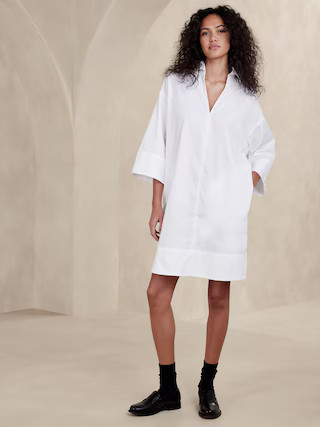 Cruz Poplin Mini Dress | Banana Republic (US)