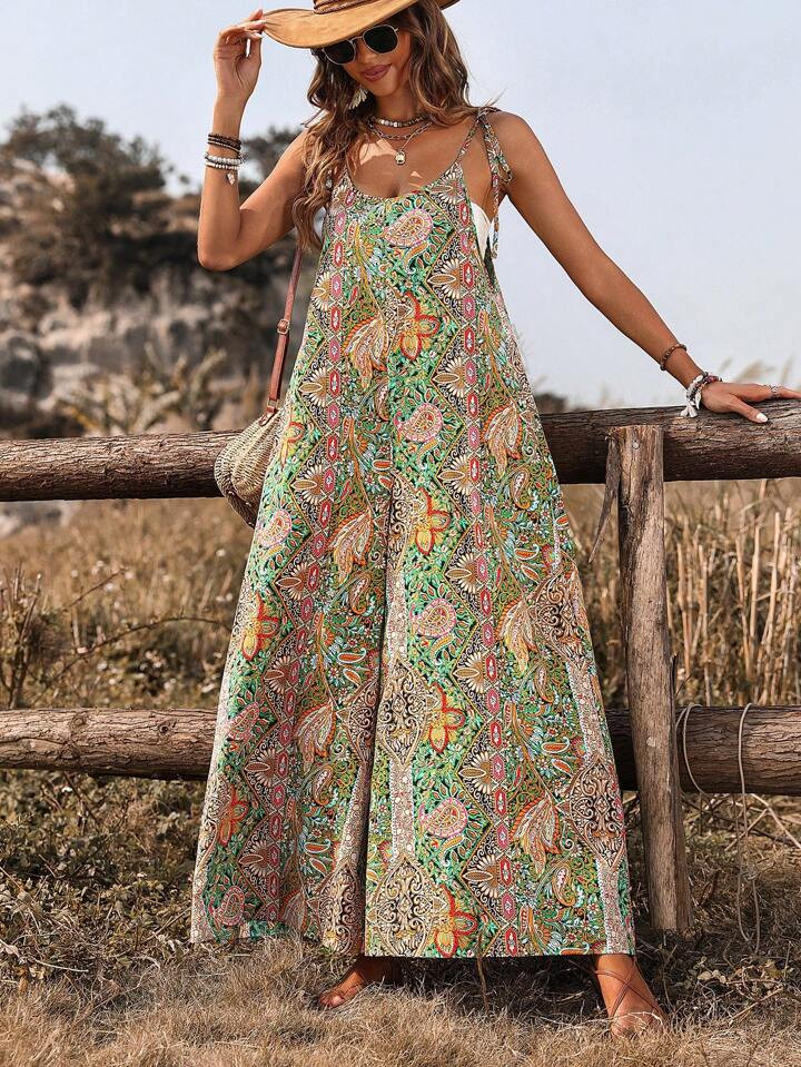 Breezaya Cami Colorful Printed Cami Jumpsuit | SHEIN