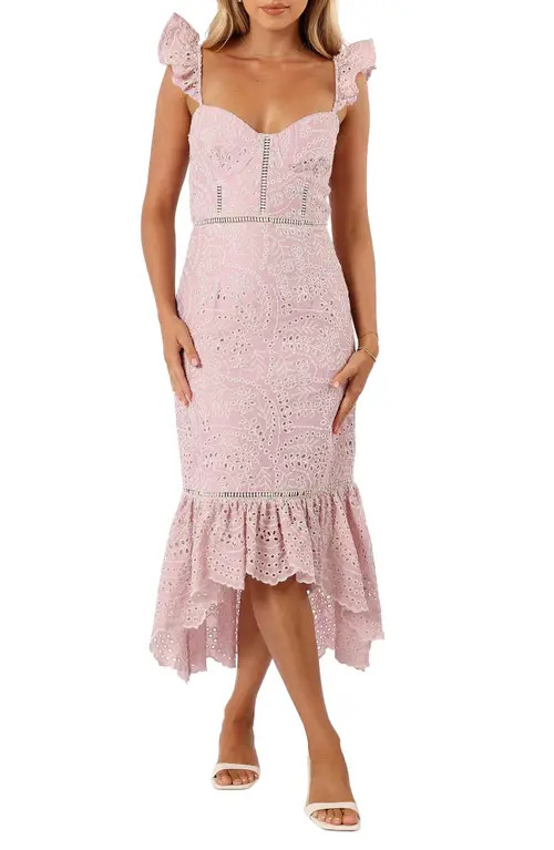 Petal & Pup Novella Midi Dress in Pink at Nordstrom, Size Medium | Nordstrom