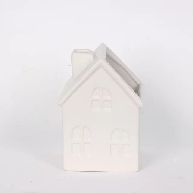 6.5 in Ceramic House Tabletop Christmas Decoration, White, by Holiday Time - Walmart.com | Walmart (US)