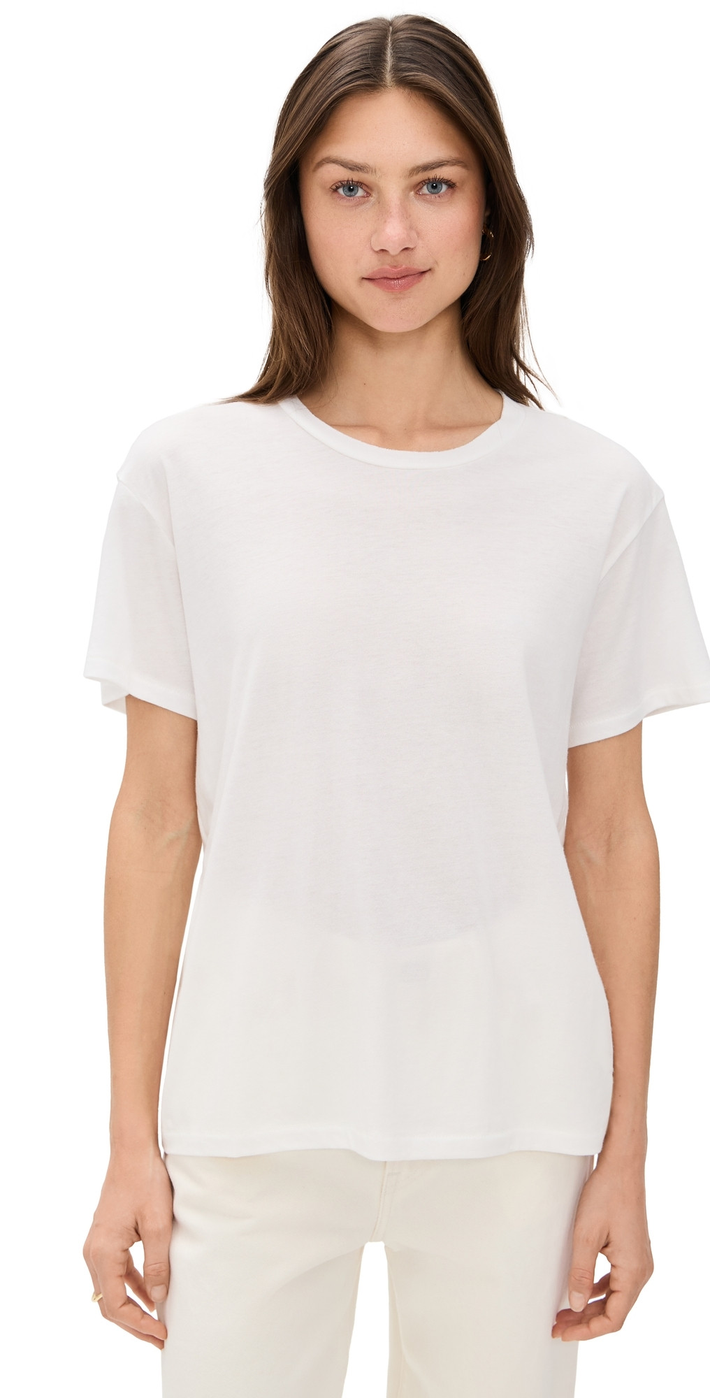 Éterne Short Sleeve Boyfriend T-Shirt Ivory S | Shopbop