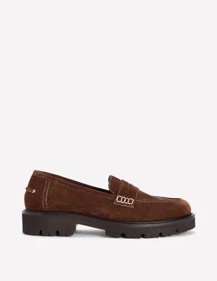 Boden Women's Chunky Cleated Sole Loafers in Brown | Size 39 | Boden (US)