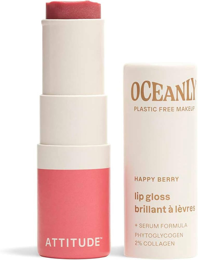 ATTITUDE Oceanly Sheer Lip Gloss Stick, Titanium Dioxide-Free, EWG Verified, Plastic-Free, Vegan ... | Amazon (US)