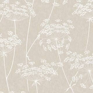 Aura Taupe Vinyl Strippable Wallpaper (Covers 56 sq. ft.) | The Home Depot