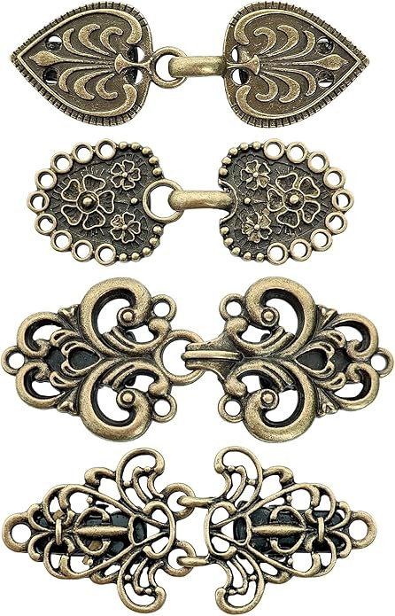 4-Piece Vintage Sweater Swirl Cape Cloak Clips for Dress Retro Cardigan Shawl Collar Clasp Dress ... | Amazon (US)