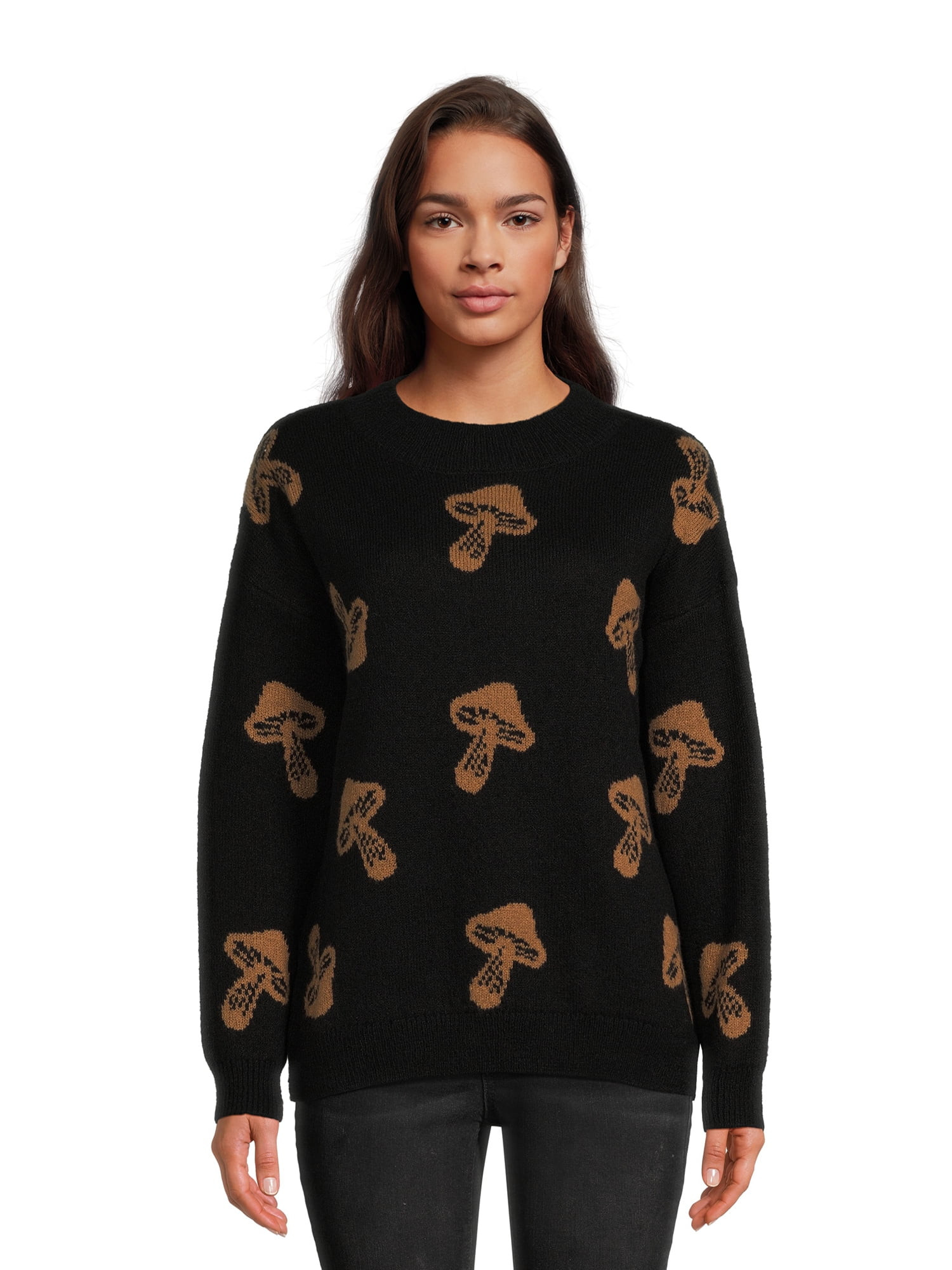 No Boundaries Juniors Conversational Pullover Sweater, Midweight, Sizes XS-XXXL | Walmart (US)