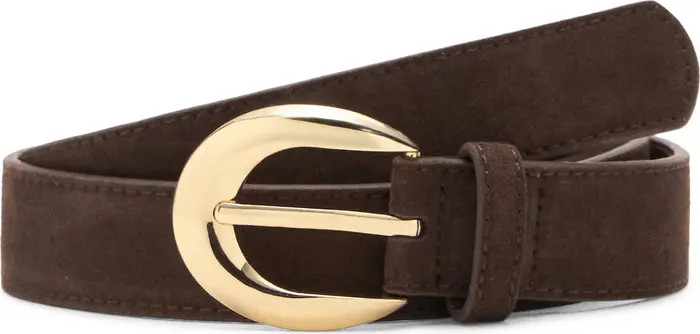 Oval Buckle Suede Belt | Nordstrom