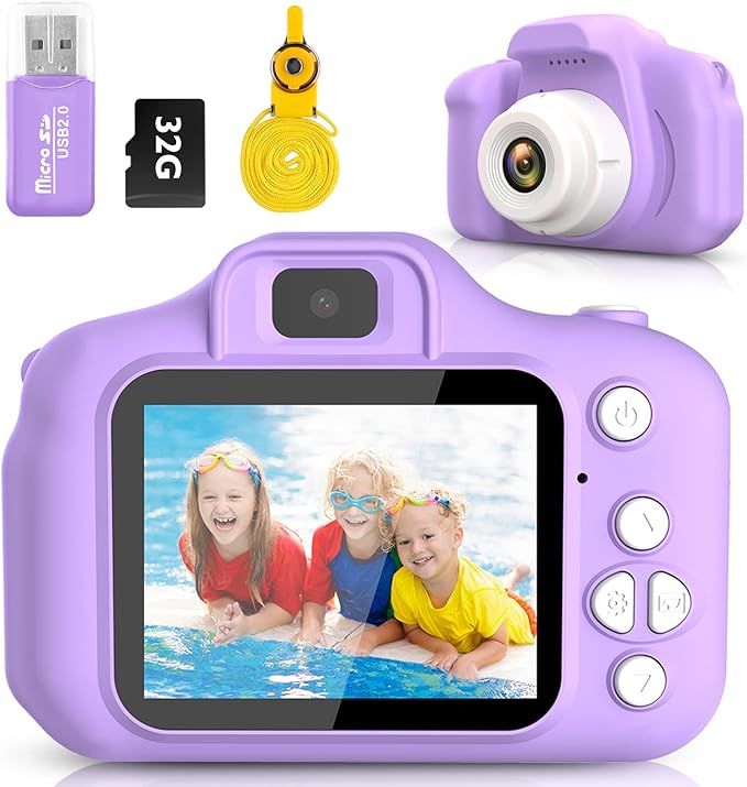 Desuccus Kids Camera,Christmas Birthday Gifts for Girls Age 3-9, HD Digital Video Cameras for Tod... | Amazon (US)