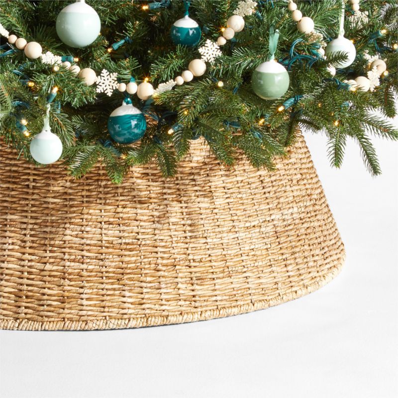 34" Woven Christmas Tree Collar + Reviews | Crate and Barrel | Crate & Barrel