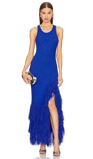 x REVOLVE Sasha Fringe Dress in Blue | Revolve Clothing (Global)