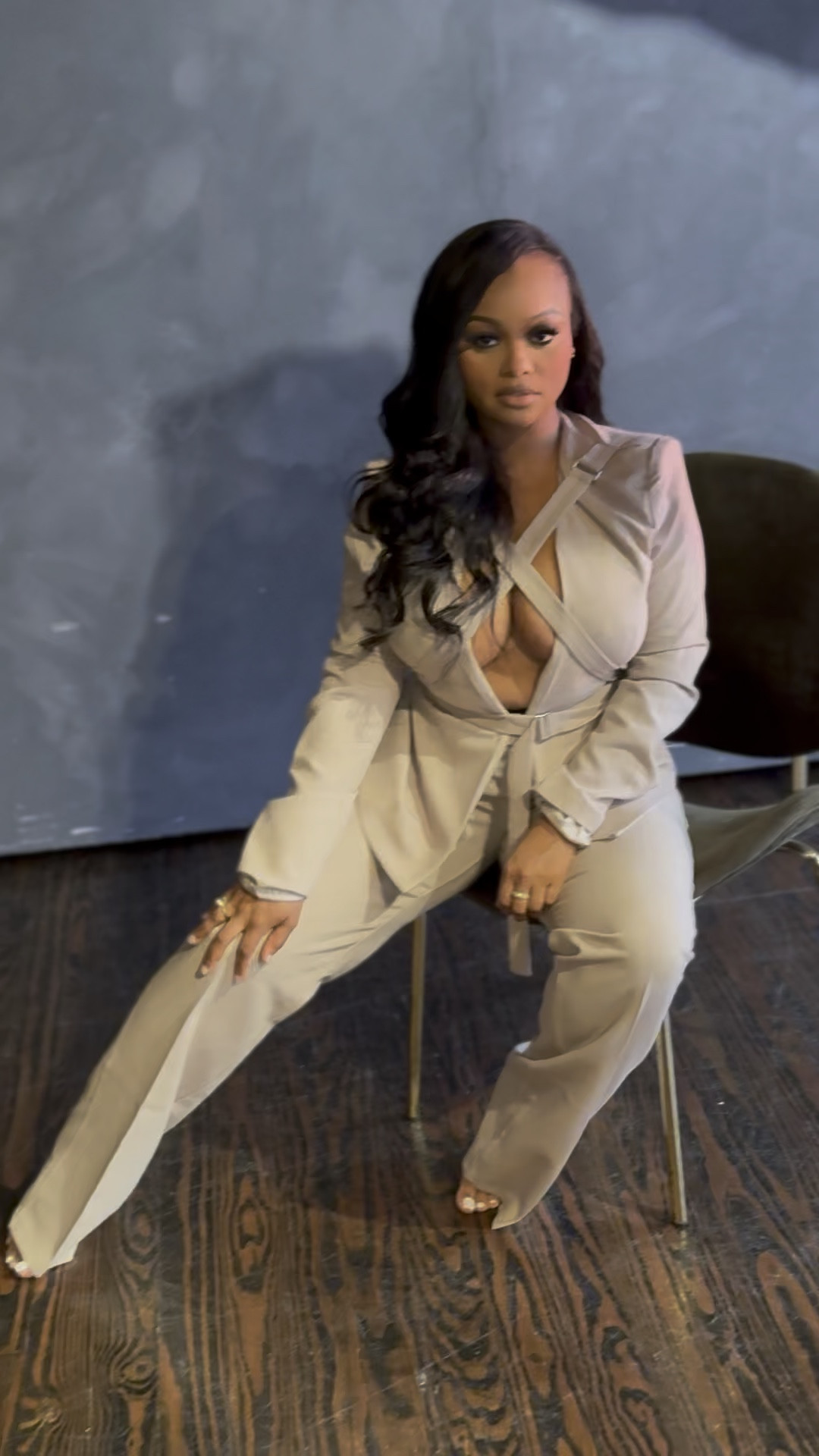 Suiting but make it feminine! I get so many compliments on this suit! Even as a 36DDD (😳) the suit still laid nicely! This is the ONE! 
