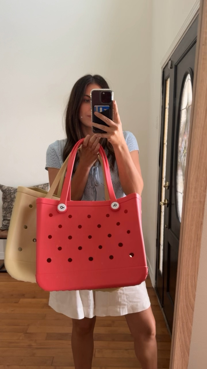 Bogg bag lookalikes. Red is size large and Khaki is XL. 

#LTKFindsUnder50