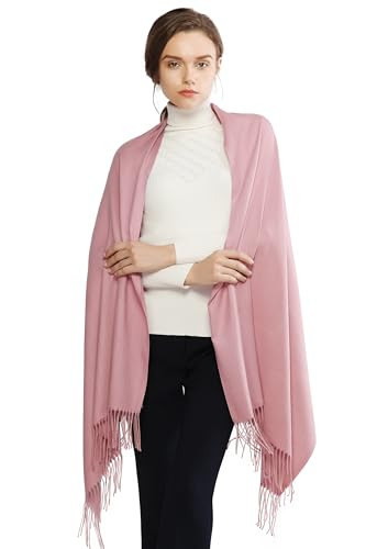 Pashmina Shawl for Women Weddings Wraps for Evening Dresses Pink Scarfs for Winter Warm Large Scarves | Amazon (US)