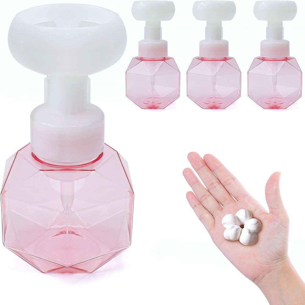4PCS Flower Soap Dispenser, 300ml 10oz Foaming Japanese BPA Free Plastic Press Empty Bottles Cont... | Amazon (US)