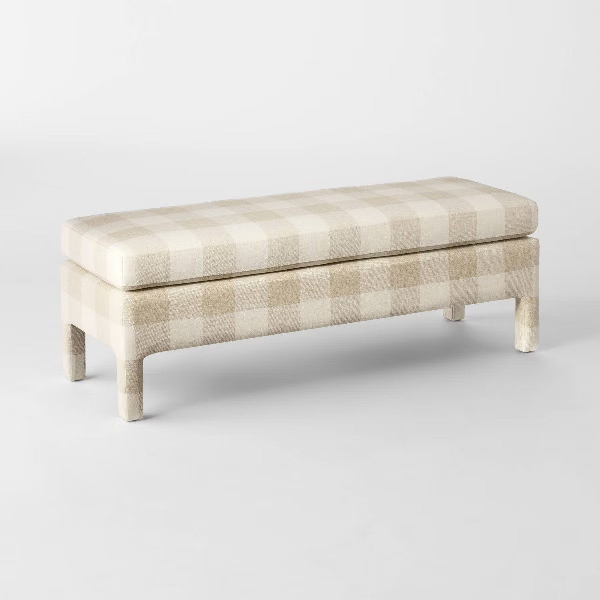 Bellfield Fully Upholstered Bench Checkered - Threshold™ designed with Studio McGee | Target