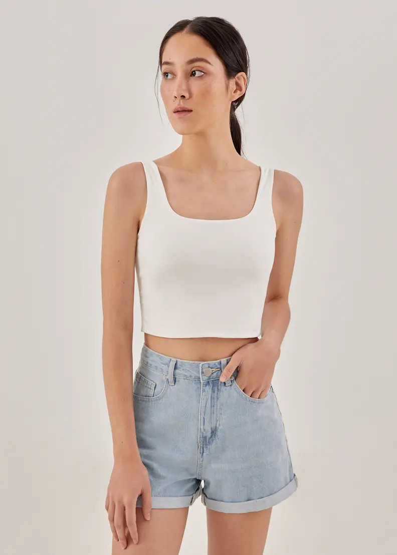 Meran Scoop Neck Crop Tank | Love, Bonito USA