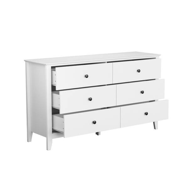 Timechee 55.1"W 6 Drawer Double Dresser Cloth Storage Chest | Bed Bath & Beyond