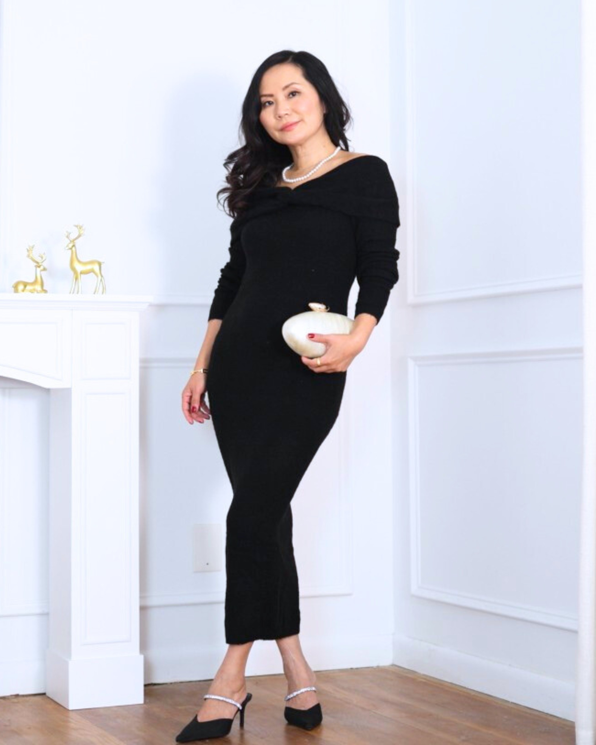 Cozy-chic and a little flirty—this knit off-the-shoulder dress paired with sleek heels and a shell clutch is the perfect mix of effortless and elevated. A simple look that still makes a statement. I’m 5’2, wearing size XS.

#LTKPetite #LTKOver40 #LTKHoliday