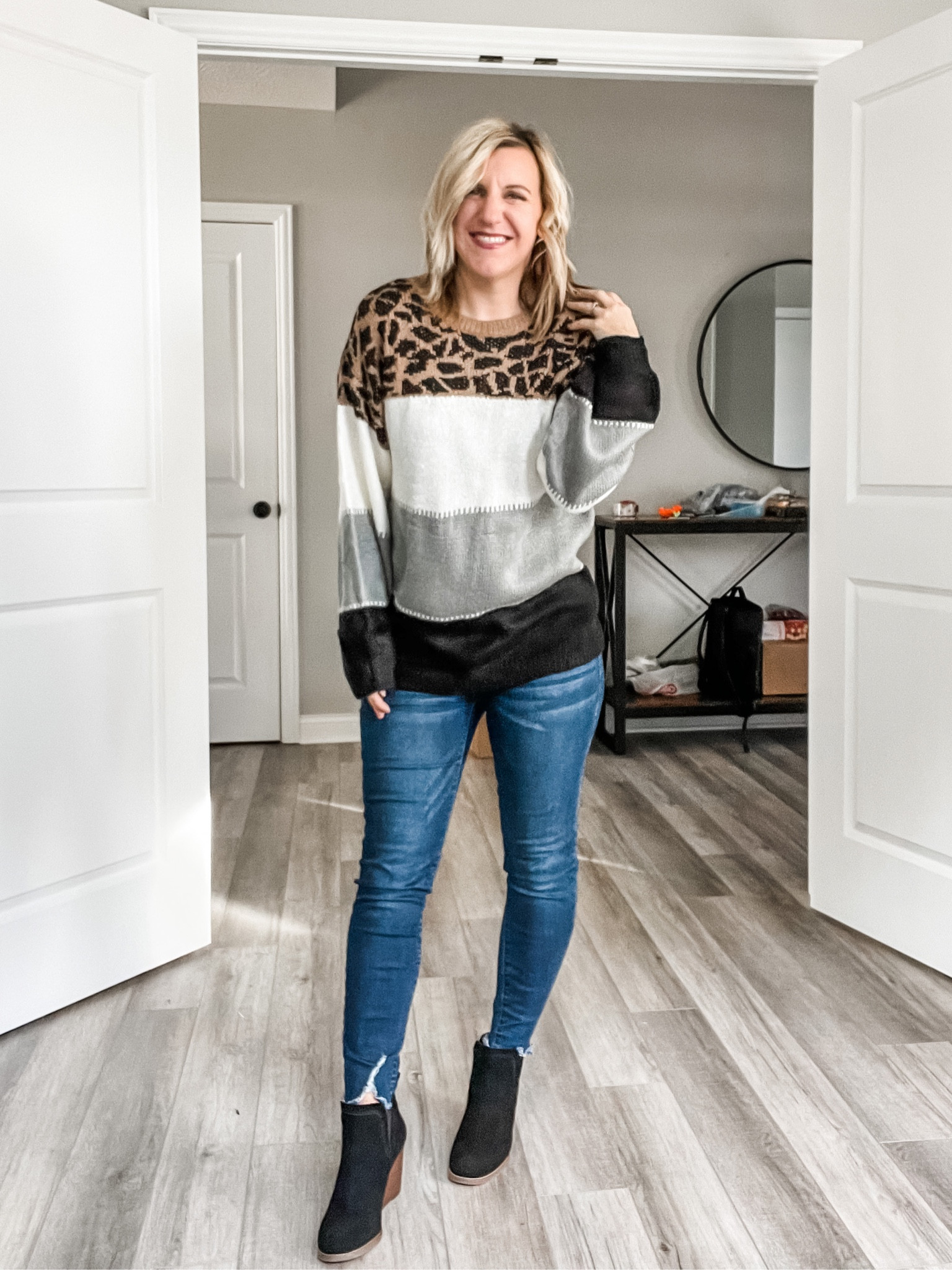 Obsessed with this cozy sweater and jean combo for the perfect business casual outfit for denim Fridays. Wearing a small in the sweater and size 4 in jeans. 

#LTKSeasonal #LTKworkwear #LTKHoliday