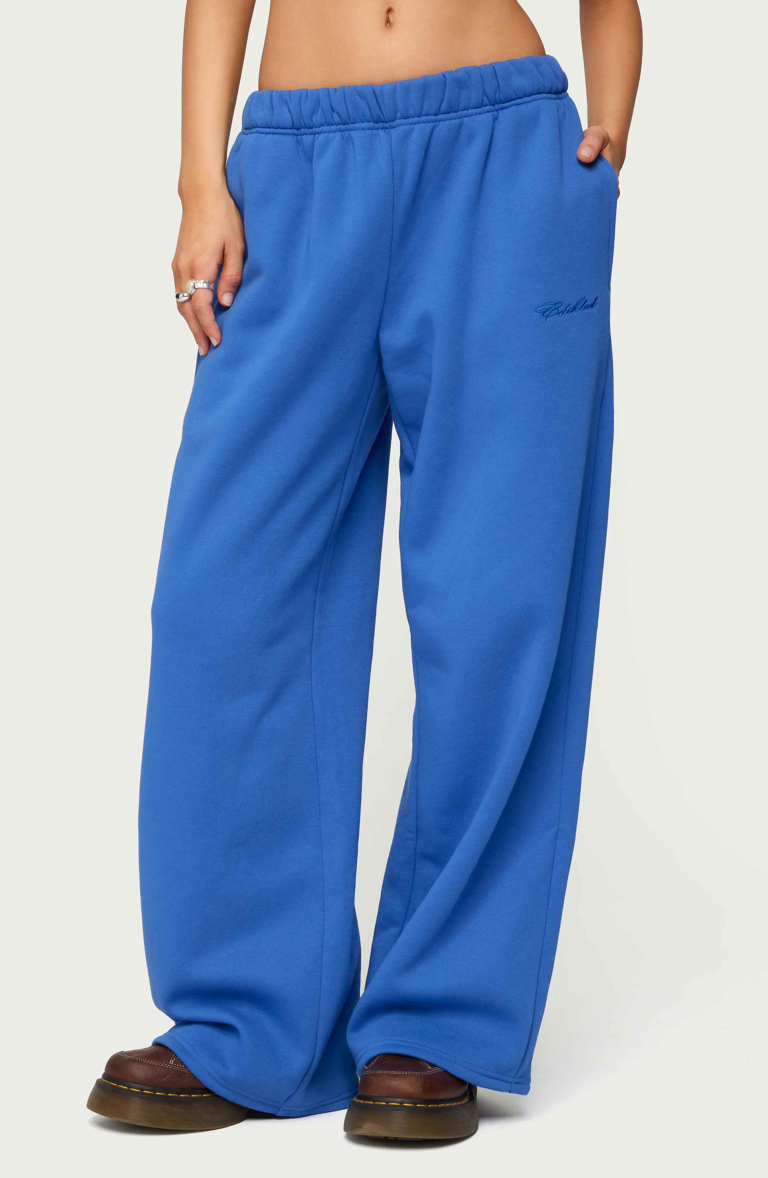 EDIKTED Basic Girl Wide Leg Sweatpants (Women) | Nordstrom | Nordstrom