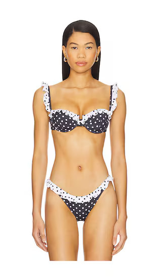 Angela Bikini Top in Black Polka | Revolve Clothing (Global)