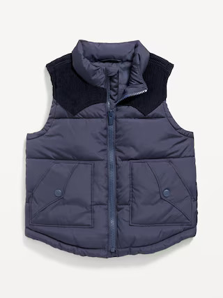 Quilted Corduroy-Trim Vest for Toddler Boys | Old Navy (US)