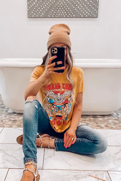 Mustard World Tour Tee | Gunny Sack and Co