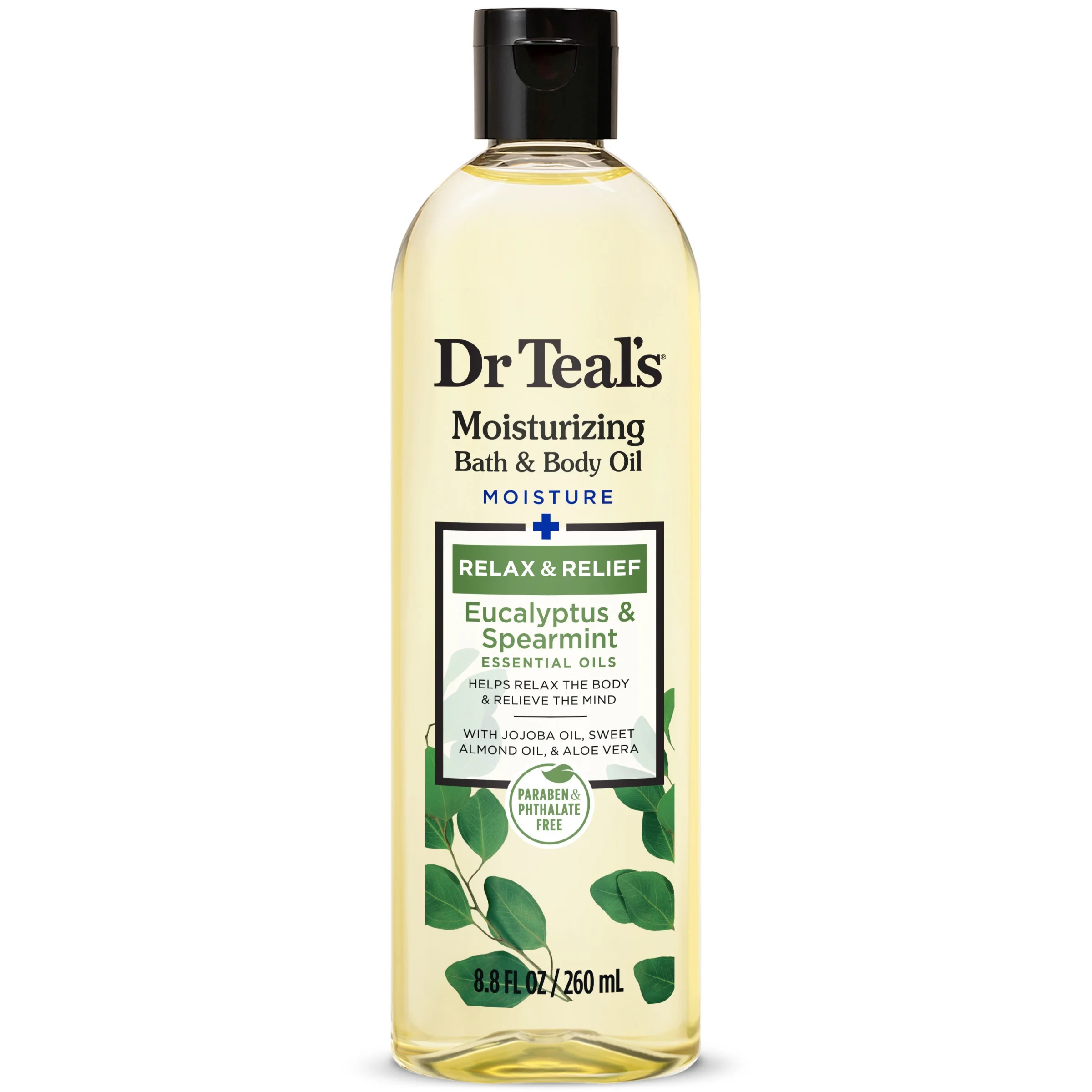 Dr Teal's Bath & Body Oil, Moisture + Rejuvenating Eucalyptus & Spearmint Essential Oils, 8.8 fl ... | Walmart (US)