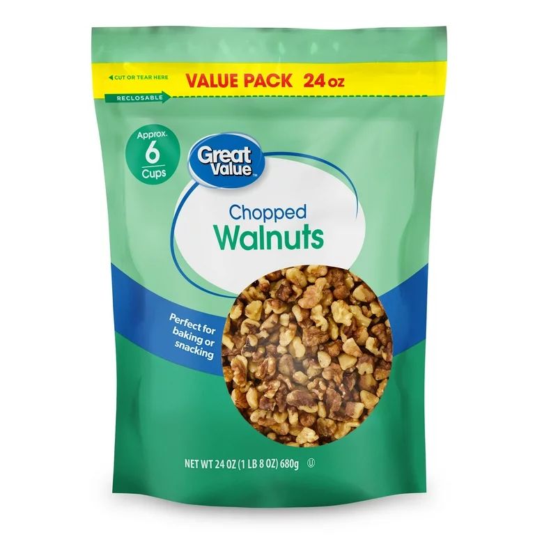 Great Value Chopped Walnuts, 24 oz - Walmart.com | Walmart (US)