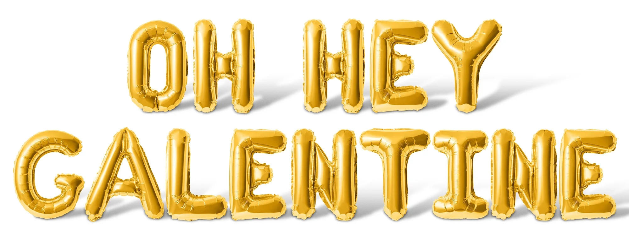 Letter Balloons - OH HEY GALENTINE 16" Inch Alphabet Letters Foil Mylar Balloon Galentines Day Pa... | Walmart (US)