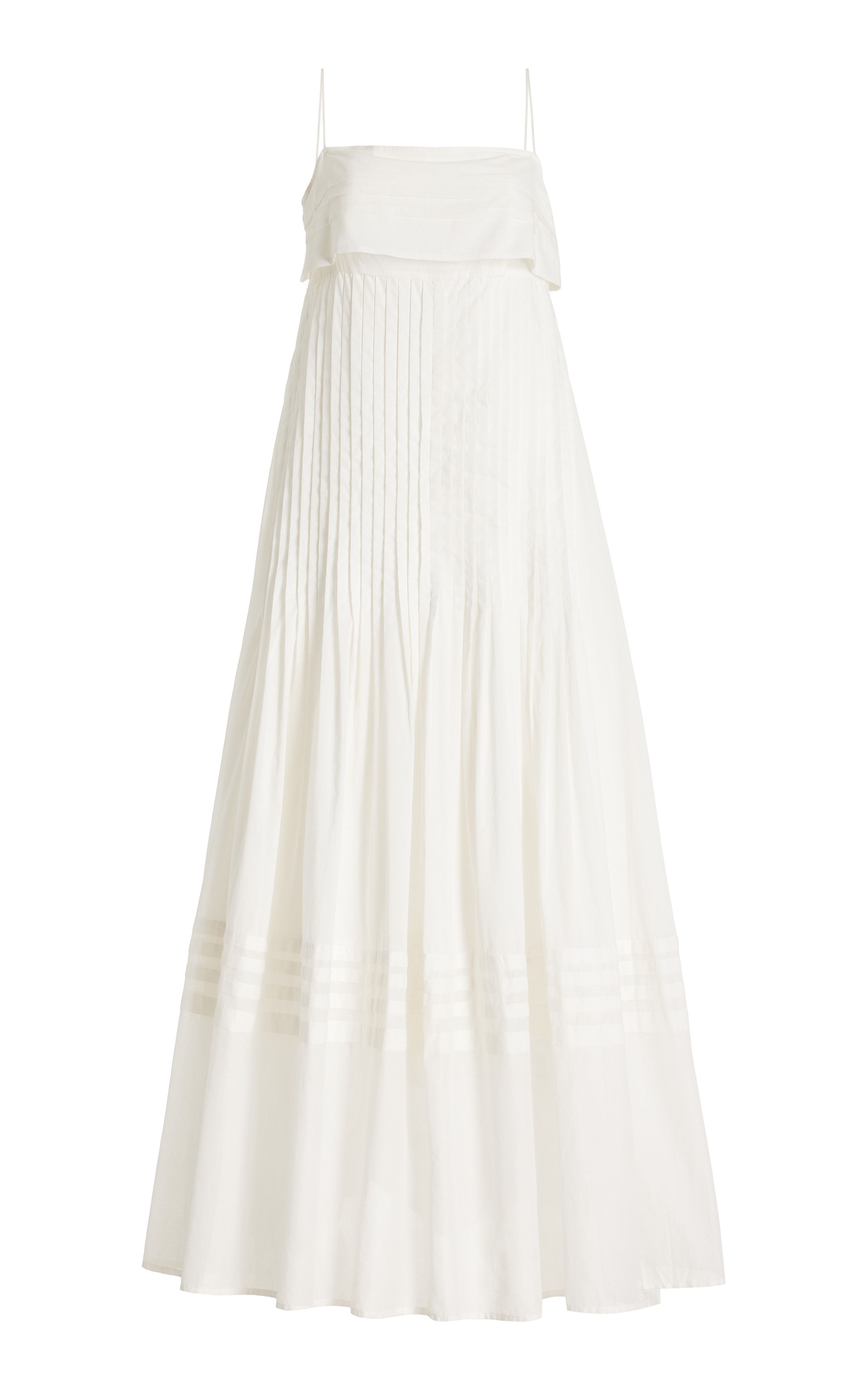 Kristina Pleated Cotton Maxi Dress | Moda Operandi (Global)
