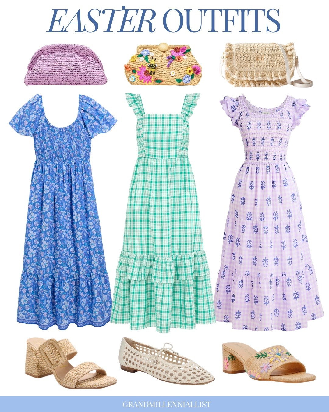 Easter outfit ideas | Spring dresses | Spring sandals | handbag clutch 

#LTKSeasonal #LTKgrwm #LTKSpringSale