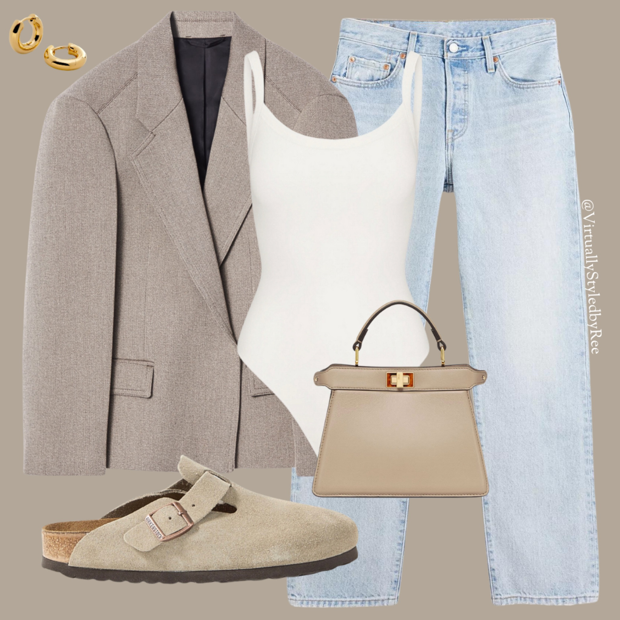 The Molly Mae Look 🤎

Tags: Oversized Grey Blazer, Skims Bodysuit, Levi 501 Jeans, Birkenstock Boston Taupe, Fendi Peekaboo, Monica Vinader Gold Huggie Earrings, COS Oversized Blazer, Light Blue Jeans, Bodysuit, Autumn Outfit, Autumn Style, Autumn Outfit Look, Fall Outfit, Fall Style, Fall Fashion

#LTKeurope #LTKuk #LTKautumn